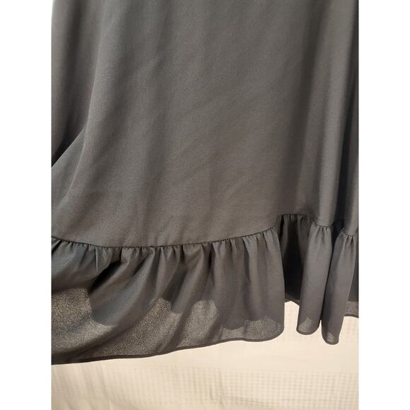 Kellywood Dress Size Medium Black Halter Tie Strap Frill Detail Sundress - Picture 6 of 10